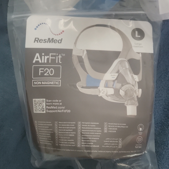 New! ResMed AirFit F20 Non-Magnetic Full Face CPAP/BIPAP Mask - Picture 1 of 3